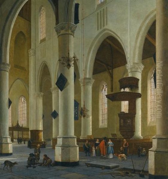 The Interior Of The Nieuwe Kerk In Delft - view 1
