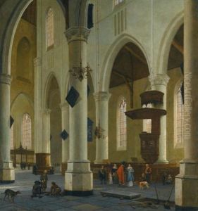 The Interior Of The Nieuwe Kerk In Delft