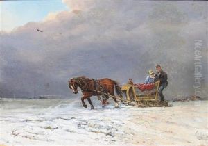 Winter Sleigh Ride by Klaas Van Vliet