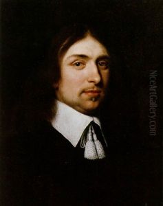 Portrait Of Aman Wearing Black Coat With A White Collar