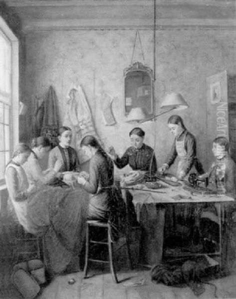 Seamstresses In An Interior - view 1