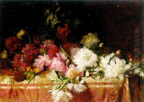 Cabbage Roses On A Table - view 1