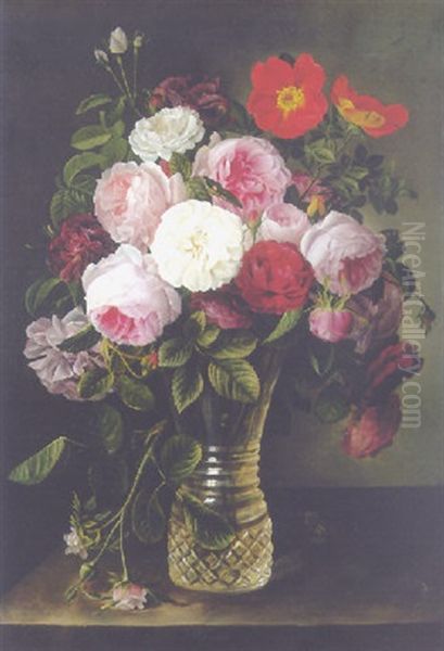 Blumen In Kristallvase - view 1