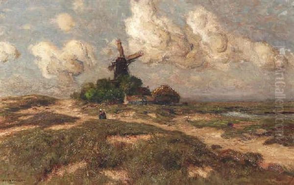 Hollandische Dunenlandschaft Mit Windmuhle - view 1