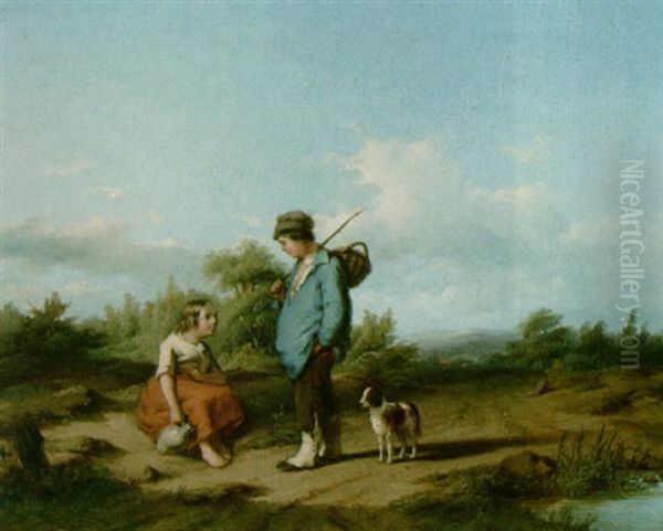 Peasants Meeting On A Country Road - view 1