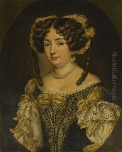 Portrait Of Eleonora Boncompagni Borghese (1642-1695), Half-length, In An Embroidered Dress by Jakob Ferdinand Voet