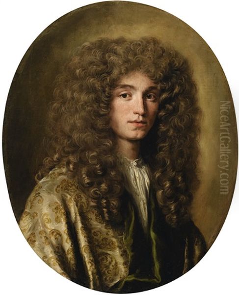 Portrait Of A Man Wearing A Wig - view 1