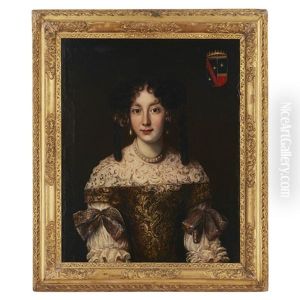 Portrait Of A Lady, Half-length, In A Brown Dress by Jakob Ferdinand Voet