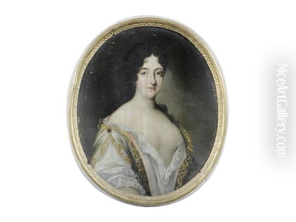 Portrait Of A Lady In A Blue Embroidered Dress; And Portrait Of A Lady In A White Dress (2) - view 1