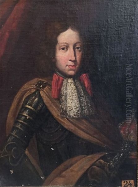 Portrait D'une Altesse Royale Avec Une Couronne Ferme E Et Une Epee Ornee De Diamants - view 1