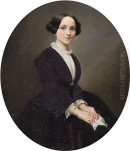 Portrait Of A Young Lady In A Lilac Dress