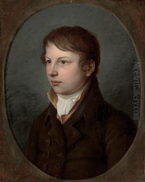 Portrait Of A Boy In A Brown Coat - view 1