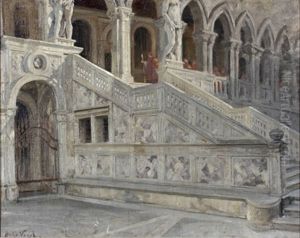 Treppe Der Giganten Des Dogenpalastes In Venedig Treppe Der Giganten Des Dogenpalastes In Venedig