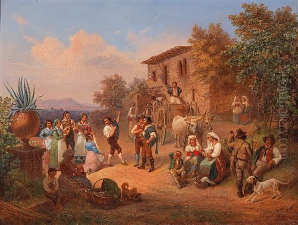 Scene Of Italian Folk Life - view 1