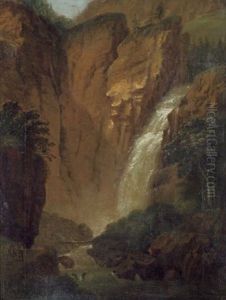 Gebirgsschlucht Mit Wasserfall