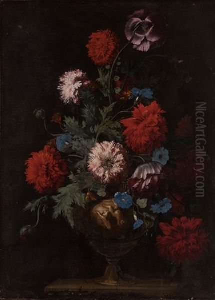 Nature Morte Aux Fleurs Et Grappes De Raisins - view 1