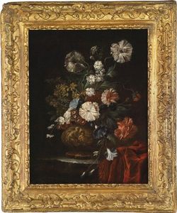 Blumenstillleben by Karel Van Vogelaer, Called Distelbloom