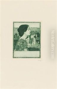 Am Quell 1894 / Sommerabend 1902 by Heinrich Vogeler