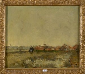 Paysage Anime En Hollande by Guillaume Vogels