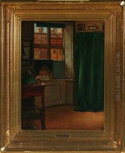 Interior With A View by Christian Rudolph Vogelsang