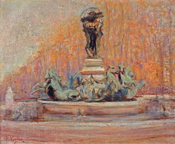 La Fontaine De L'observatoire Avec En Arriere-plan Les Jardins Du Luxembourg - view 1