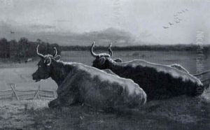 Cattle Resting by Adolphe Vogt