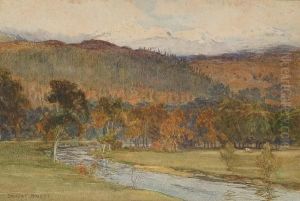 River Landscape by Ernest Edward Briggs