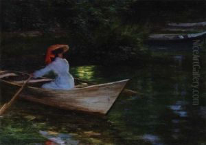 Bootsfahrt Im Mondschein by Franz Wilhelm Voigt