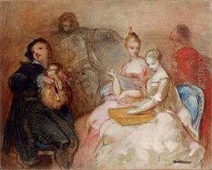 Scene Galante by Andre Charles Voillemot