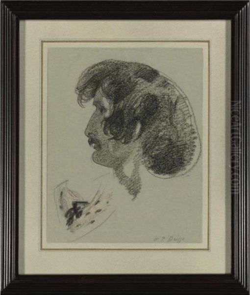 Study Of A Male Head In Profile - view 1