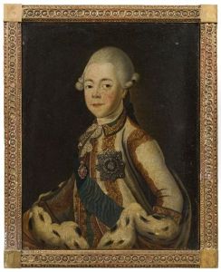 Portrat Des Grosfursten Pavel Petrovich Von Russland, Dem Zukunftigen Zaren Paul I. (1754-1801)