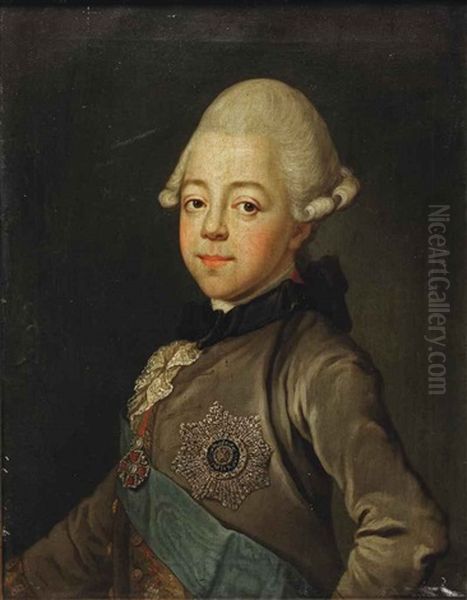 Portrait Of Grand Duke Paul Petrovich Of Russia, The Future Emperor Paul I (1754-1801), Half-length, With The Sash And Star Of The Order Of Saint Andrew - view 1