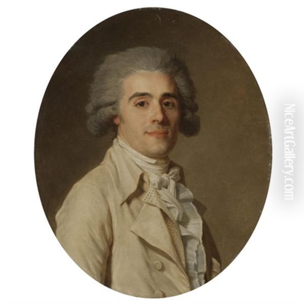 Portrait Of A Gentleman, Half Length, Wearing White - view 1