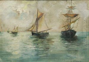 Sail Boats by Eugen (Cean) Voinescu