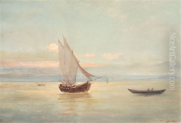 Boats At Sunset - view 1