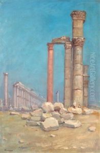 Scenery With Ancient Ruins by Eugen (Cean) Voinescu