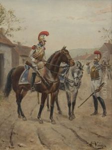 Cuirassier A Cheval by Jules Antoine Voirin