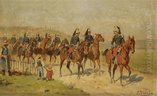 Militaires A Cheval - view 1