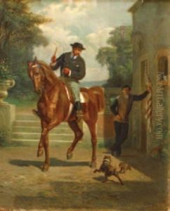 La Sortie D'ecurie by Jules Antoine Voirin