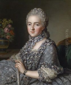 Bildnis Einer Reichgekleideten Dame, Auf Dem Brillantbesetzten Armband Eine Miniatur Ihres Gemahls