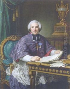 Portrait Of A Man (nicolas Chanlatte?), Primat De L'ordre De Citeaux, Superieur De L'abbaye De Pontigny, At A Desk