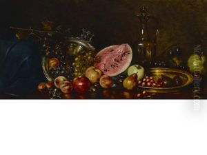 A Still Life With Fruit, An Ewer And Chargers A Still Life With Fruit, An Ewer And Chargers