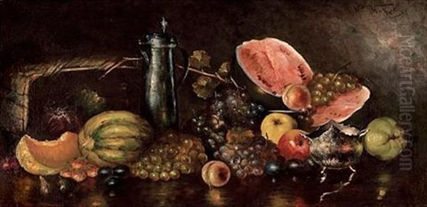 Still Life With Summer Fruits And Silverware - view 1