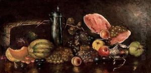 Still Life With Summer Fruits And Silverware