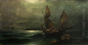 Fishing Under The Moonlight by Konstantinos Volanakis