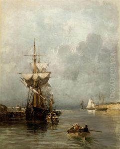 Harbour Scene by Konstantinos Volanakis