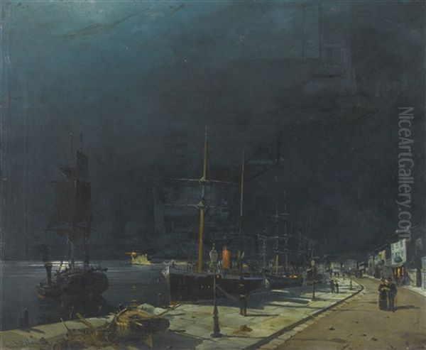 Harbour At Night - view 1