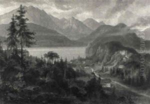 Ansicht Von Hohenschwangau Und Dem Alpsee Ansicht Von Hohenschwangau Und Dem Alpsee