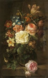 Blumenstillleben by Gottfried Wilhelm Voelcker
