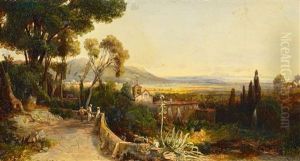 Suditalienische Landschaft Auf Sizilien (?) by Otto Hermann Emil Voelcker